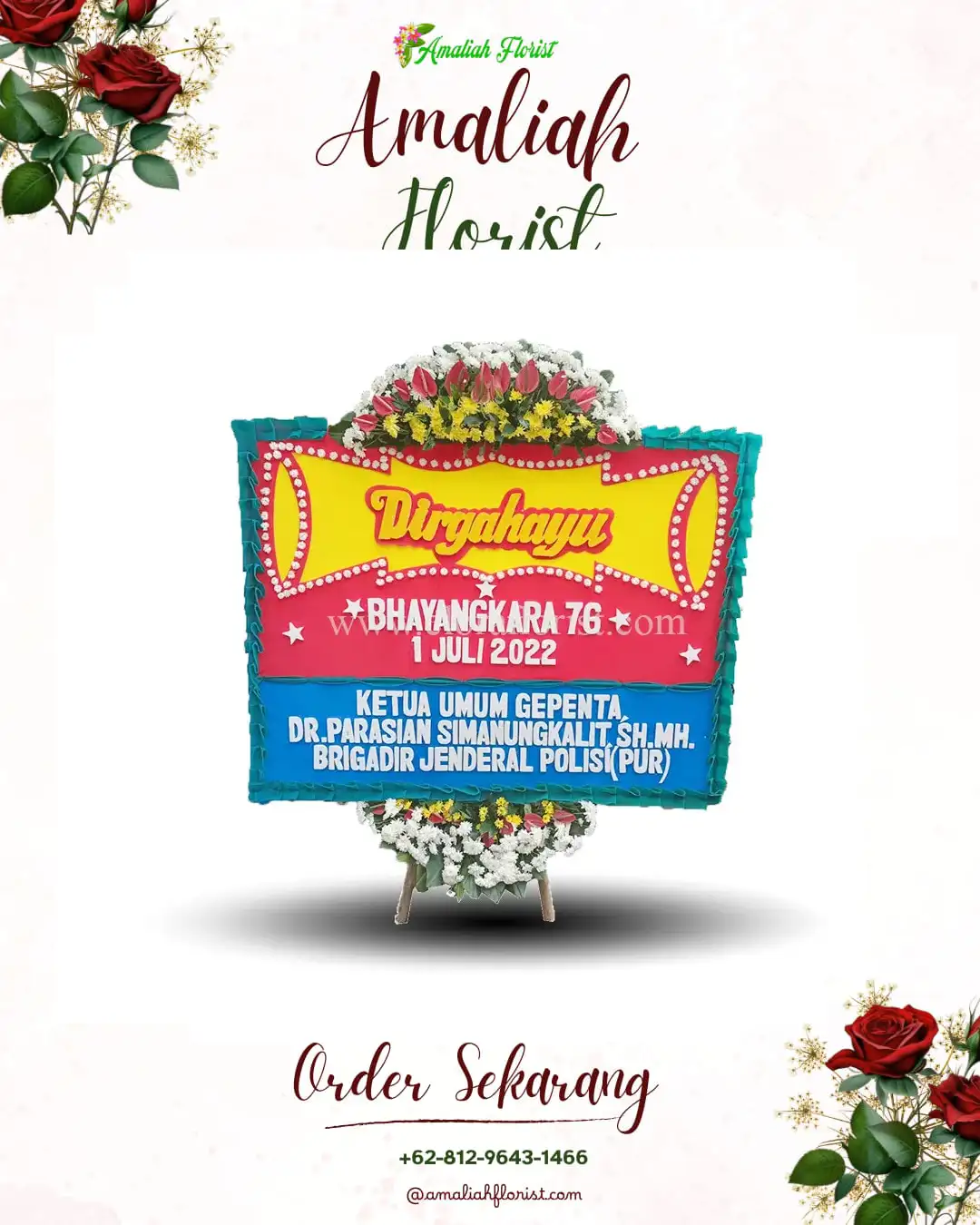 Papan Bunga HUT Ulang Tahun Seunagan Timur